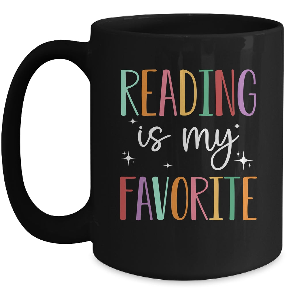 Reading Is My Favorite Teacher Bookworm And Library Worker Mug | siriusteestore