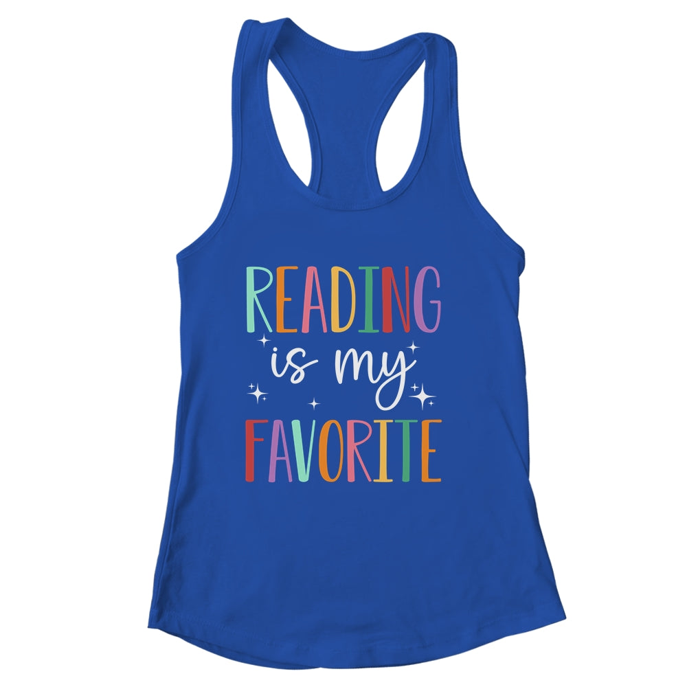 Reading Is My Favorite Teacher Bookworm And Library Worker Shirt & Tank Top | siriusteestore