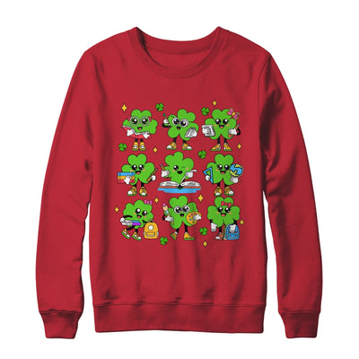 Reading Shamrock St Patricks Day Irish Teacher Women Girl Shirt & Sweatshirt | siriusteestore