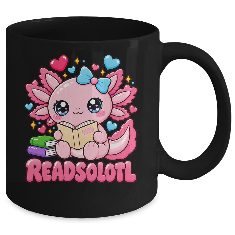 Readsolotl Kawaii Pink Axolotl Funny Reading Book Lover Mug | siriusteestore