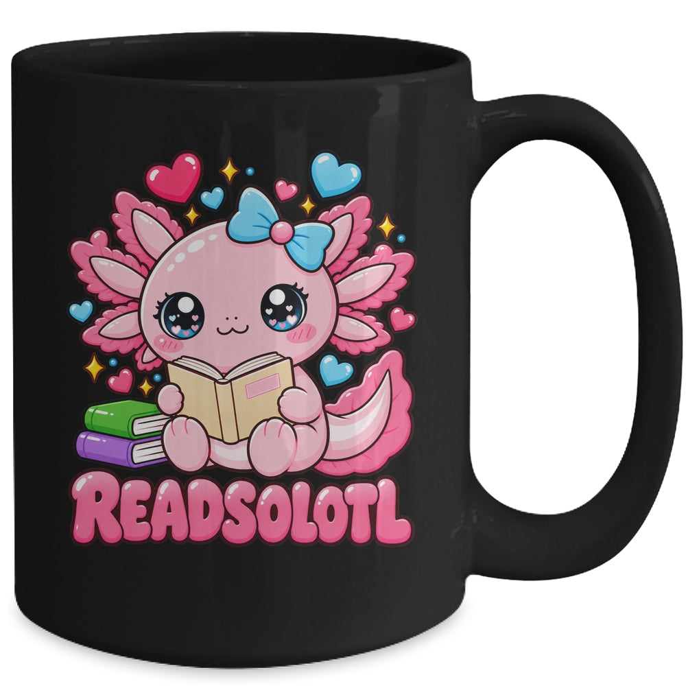Readsolotl Kawaii Pink Axolotl Funny Reading Book Lover Mug | siriusteestore