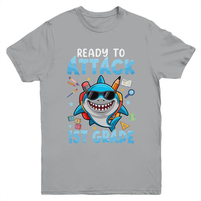 Ready To Attack 1st Grade Shark First Day Of School Boys Youth Shirt | siriusteestore