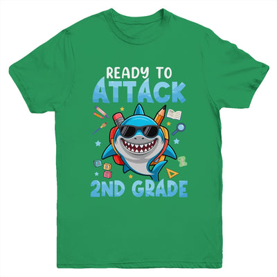 Ready To Attack 2nd Grade Shark First Day Of School Boys Youth Shirt | siriusteestore
