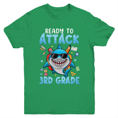 Ready To Attack 3rd Grade Shark First Day Of School Boys Youth Shirt | siriusteestore