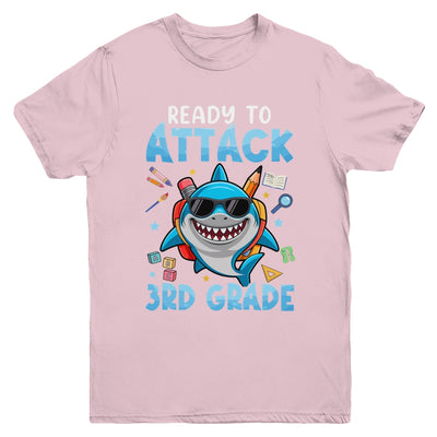 Ready To Attack 3rd Grade Shark First Day Of School Boys Youth Shirt | siriusteestore