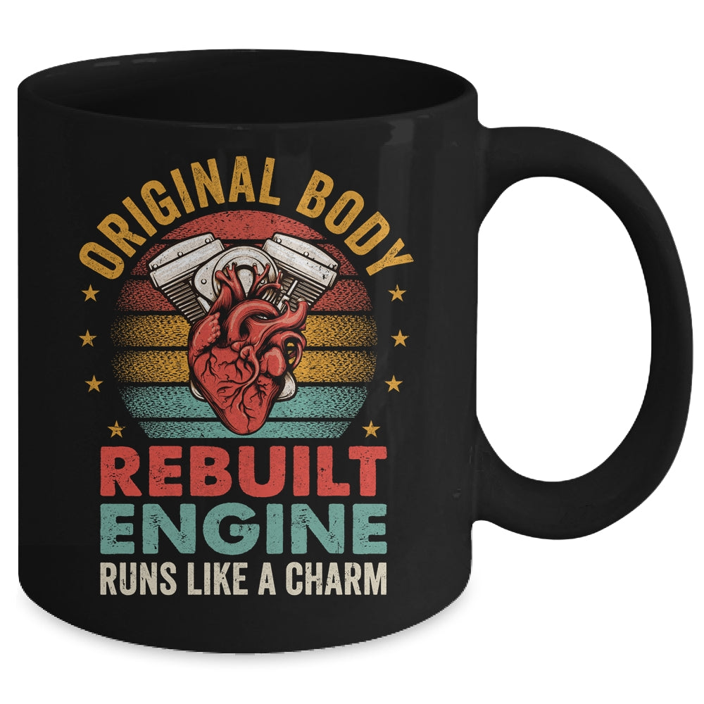 Rebuilt Engine Open Heart Surgery Recovery Survivor Men Mug | siriusteestore