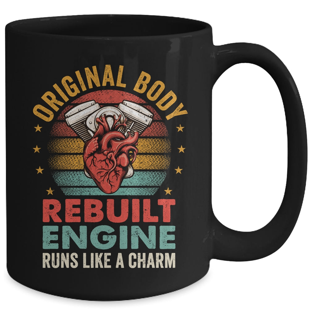 Rebuilt Engine Open Heart Surgery Recovery Survivor Men Mug | siriusteestore