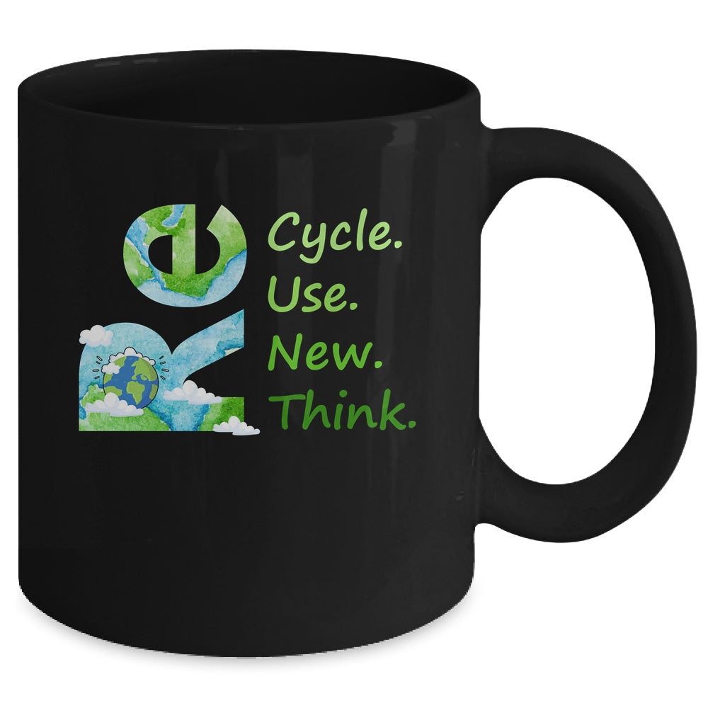 Recycle Reuse Renew Rethink Earth Day Environmental Activism Mug | siriusteestore