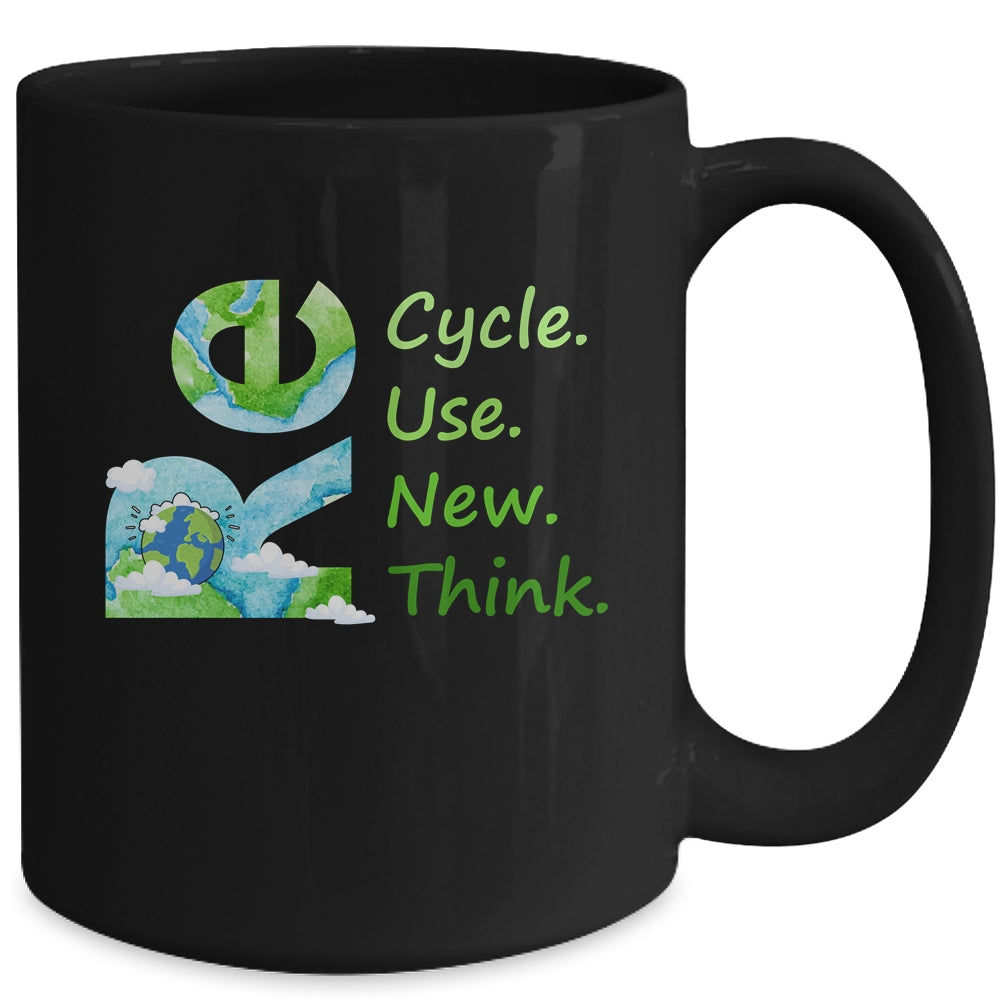 Recycle Reuse Renew Rethink Earth Day Environmental Activism Mug | siriusteestore
