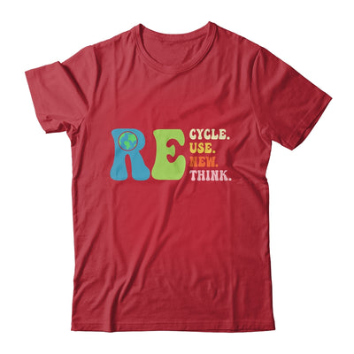 Recycle Reuse Renew Rethink Earth Day Groovy Shirt & Tank Top | siriusteestore
