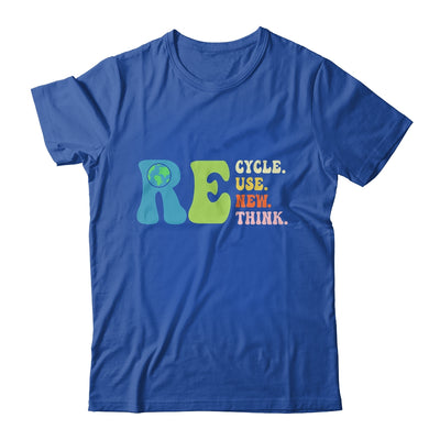 Recycle Reuse Renew Rethink Earth Day Groovy Shirt & Tank Top | siriusteestore
