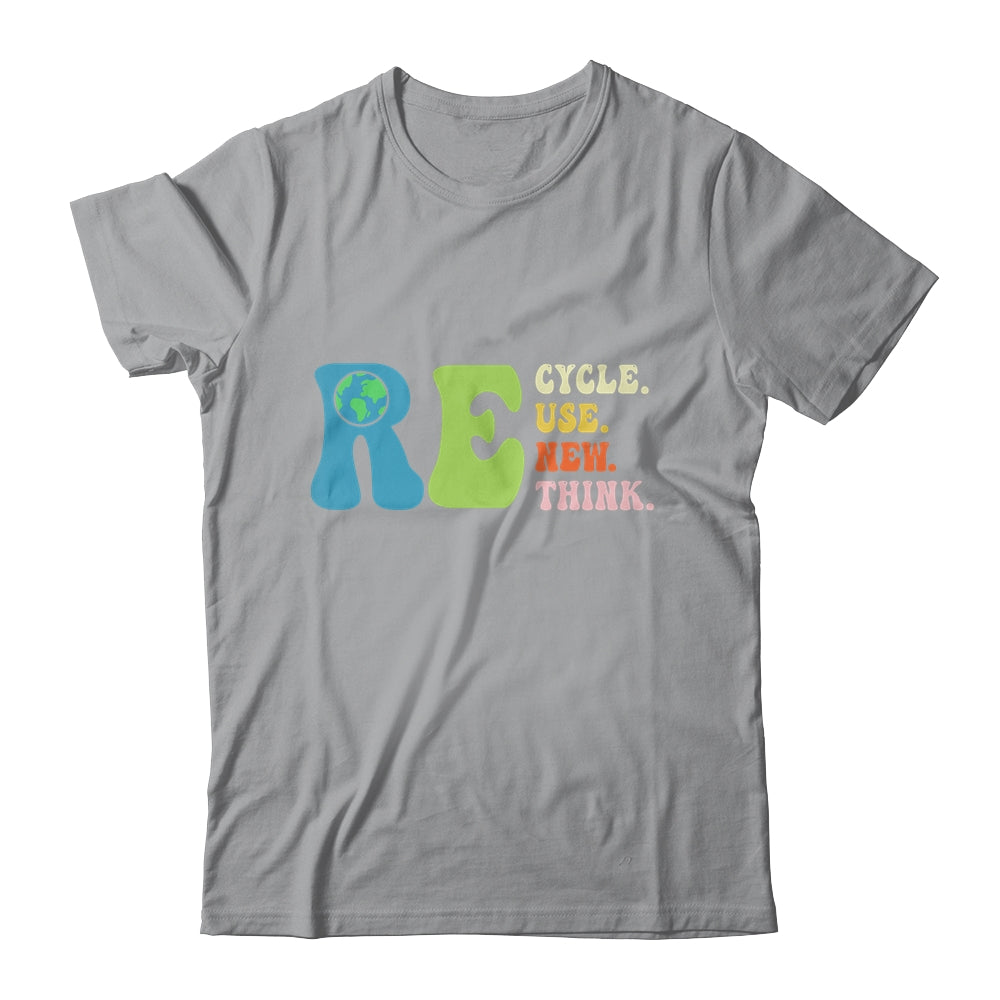 Recycle Reuse Renew Rethink Earth Day Groovy Shirt & Tank Top | siriusteestore