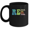 Recycle Reuse Renew Rethink Earth Day Groovy Mug | siriusteestore