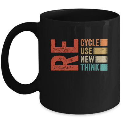 Recycle Reuse Renew Rethink Earth Day Retro Mug | siriusteestore