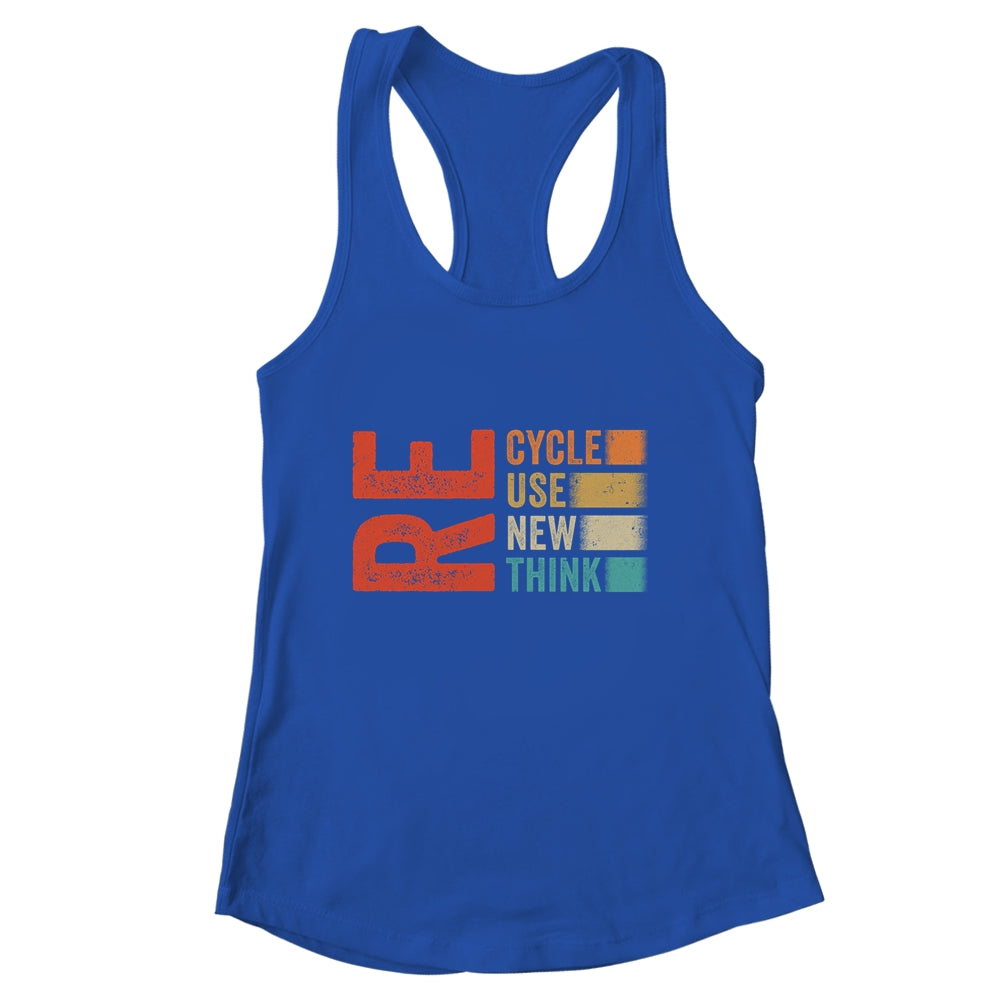 Recycle Reuse Renew Rethink Earth Day Retro Shirt & Tank Top | siriusteestore