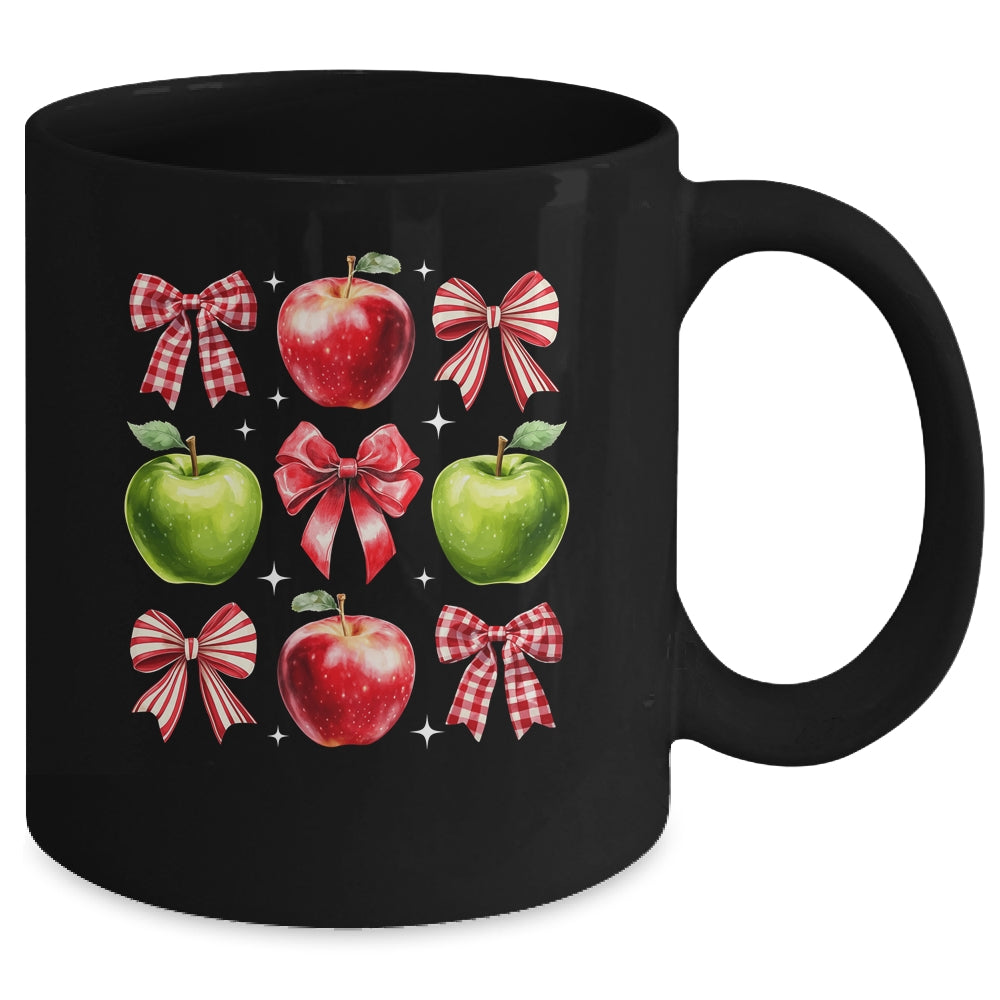 Red Coquette Bows Apple Picking Crew Apple Picking Season Mug | siriusteestore