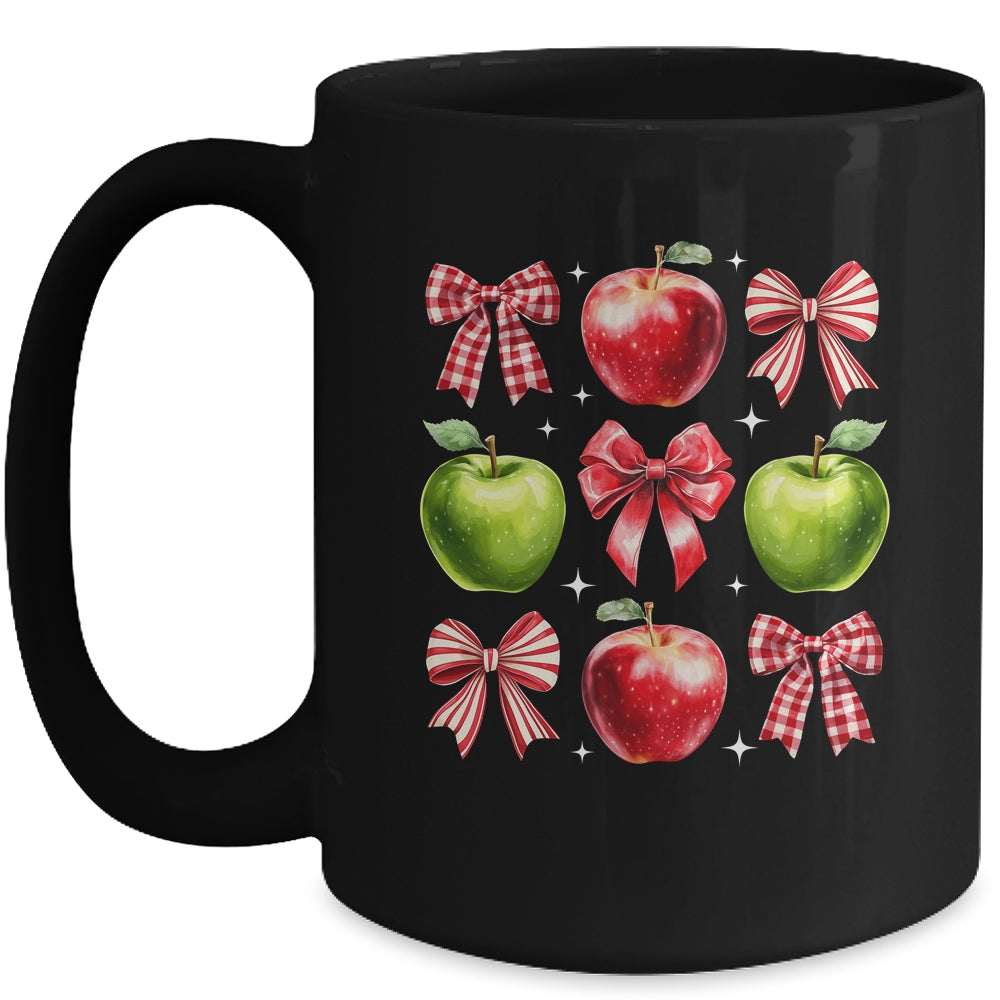 Red Coquette Bows Apple Picking Crew Apple Picking Season Mug | siriusteestore