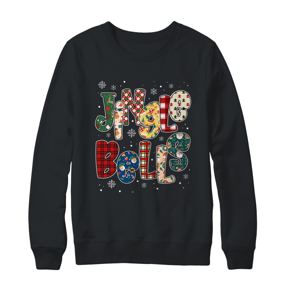 Red Plaid Jingle Bells Christmas Matching Family Men Women Shirt & Sweatshirt | siriusteestore