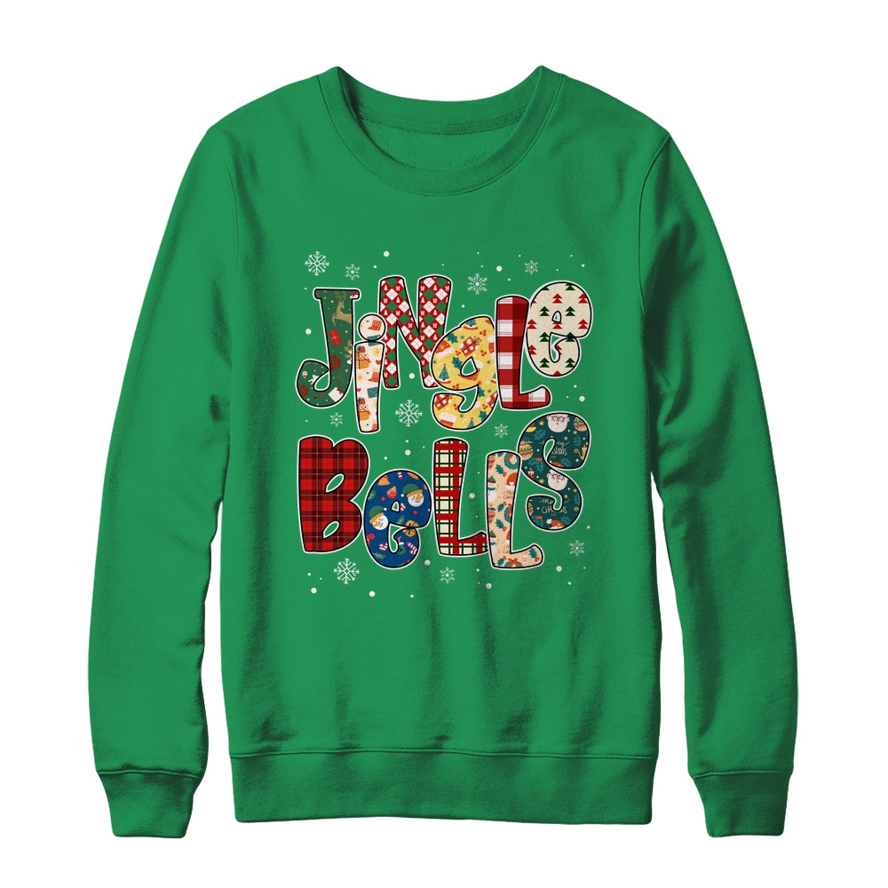 Red Plaid Jingle Bells Christmas Matching Family Men Women Shirt & Sweatshirt | siriusteestore