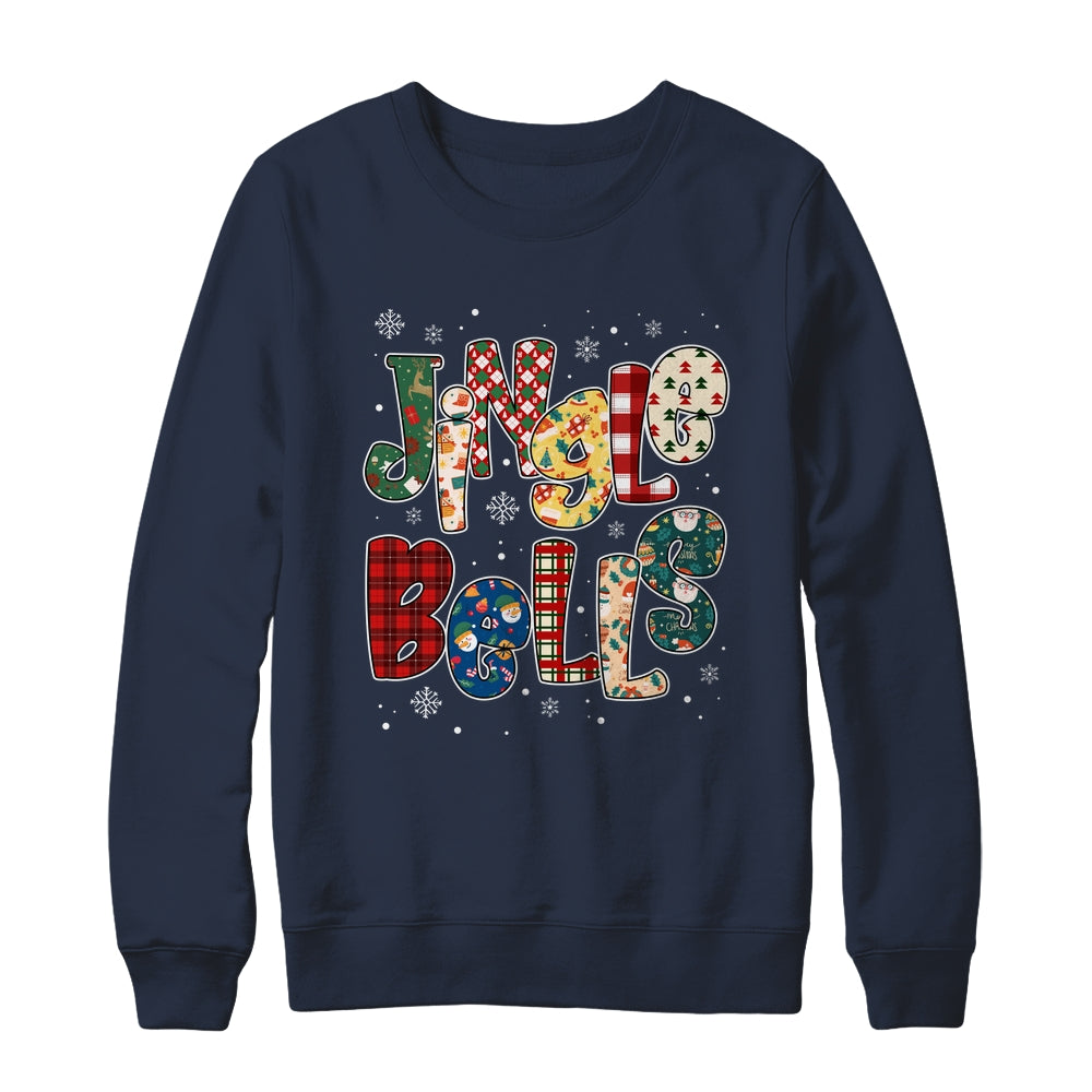 Red Plaid Jingle Bells Christmas Matching Family Men Women Shirt & Sweatshirt | siriusteestore