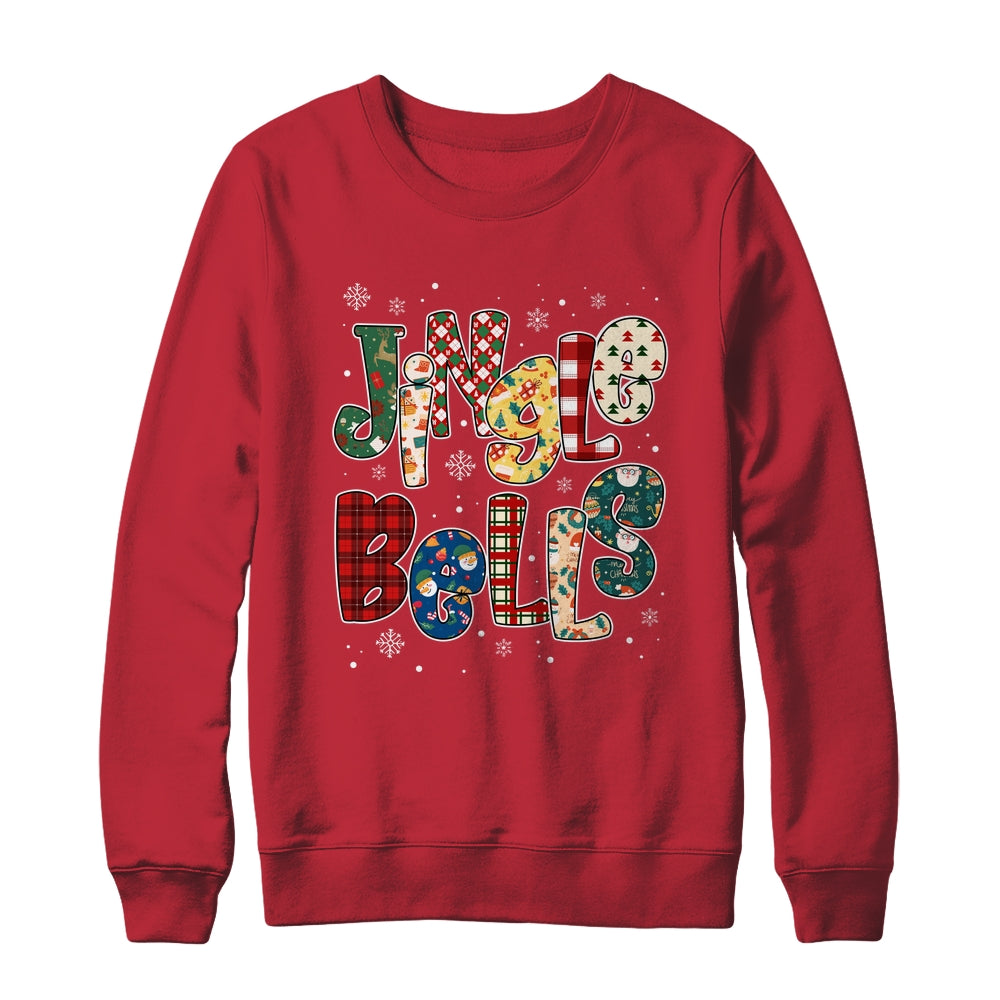 Red Plaid Jingle Bells Christmas Matching Family Men Women Shirt & Sweatshirt | siriusteestore