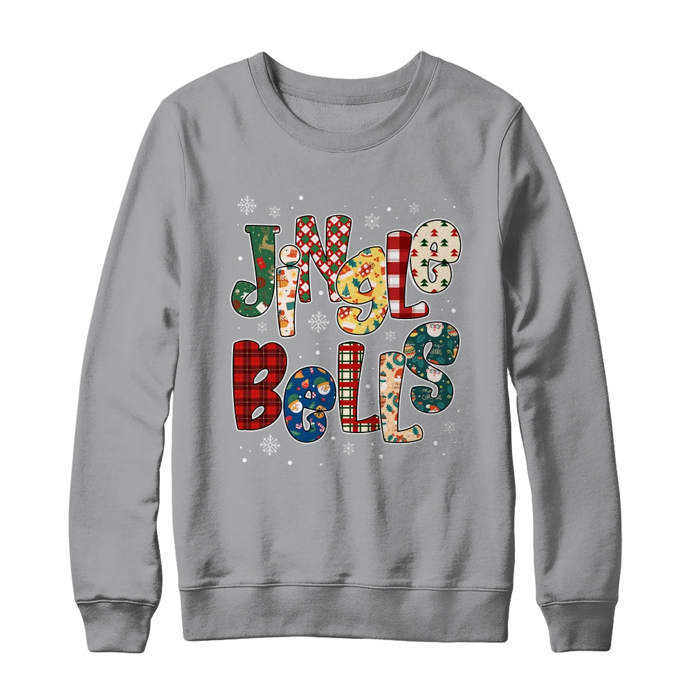 Red Plaid Jingle Bells Christmas Matching Family Men Women Shirt & Sweatshirt | siriusteestore
