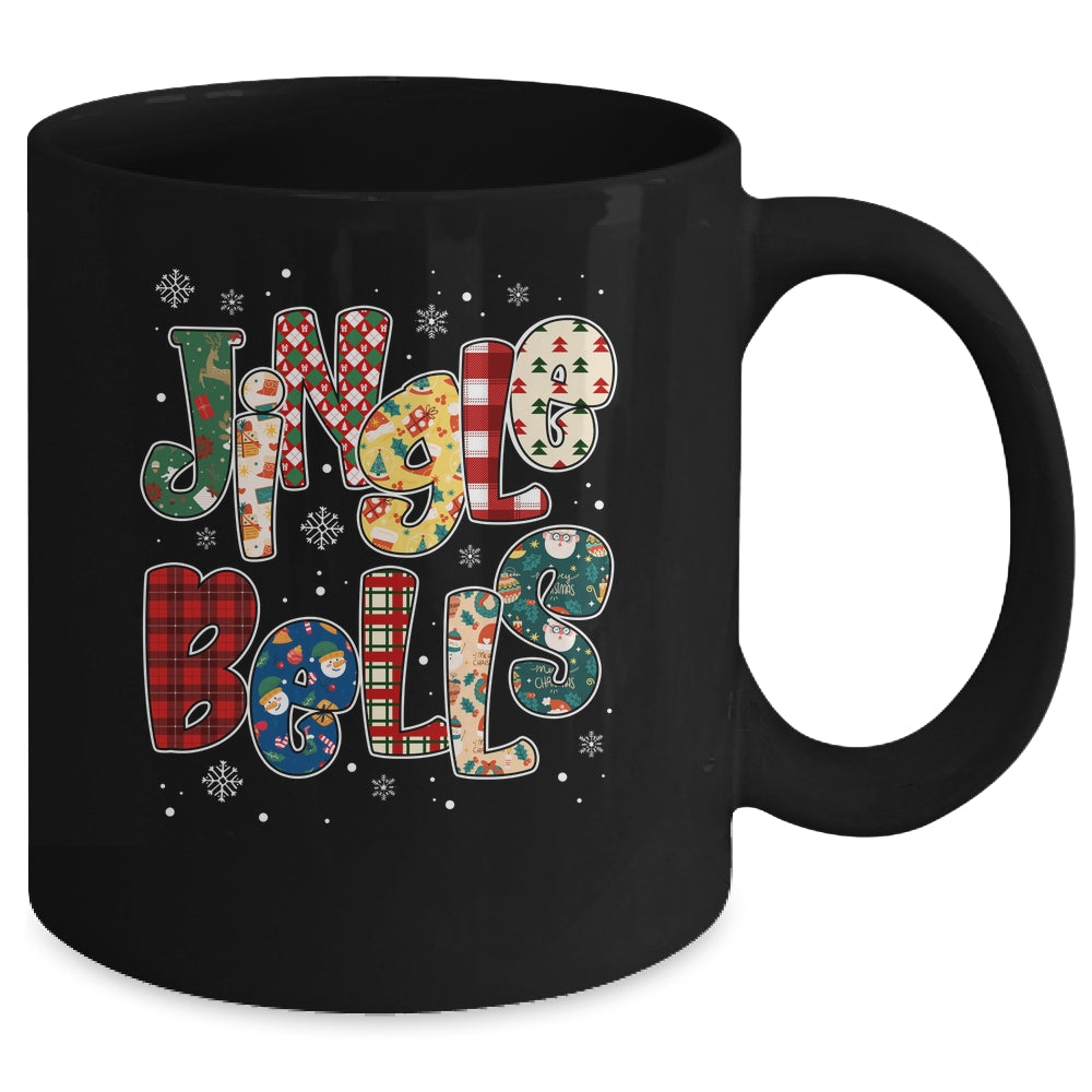 Red Plaid Jingle Bells Christmas Matching Family Men Women Mug | siriusteestore