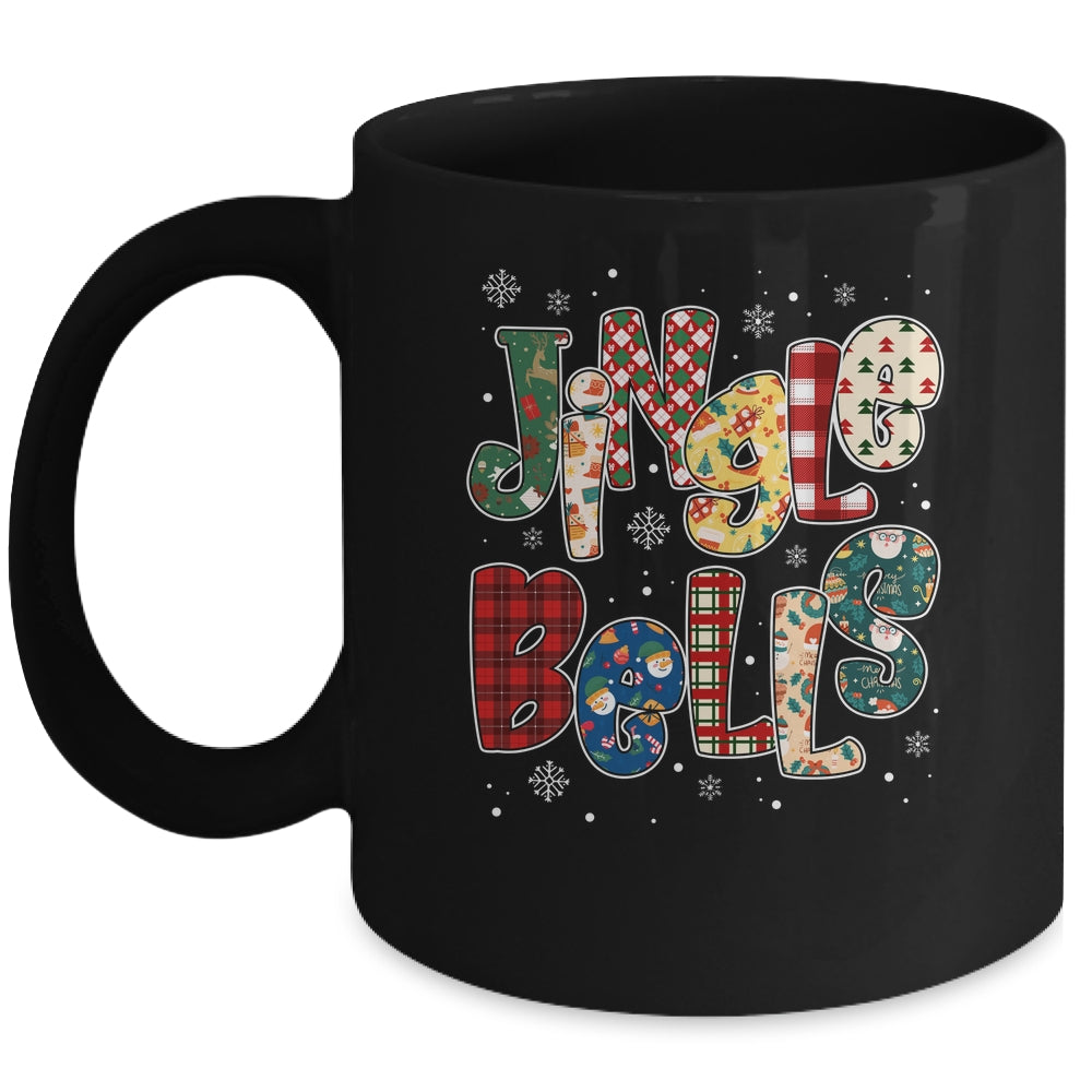 Red Plaid Jingle Bells Christmas Matching Family Men Women Mug | siriusteestore