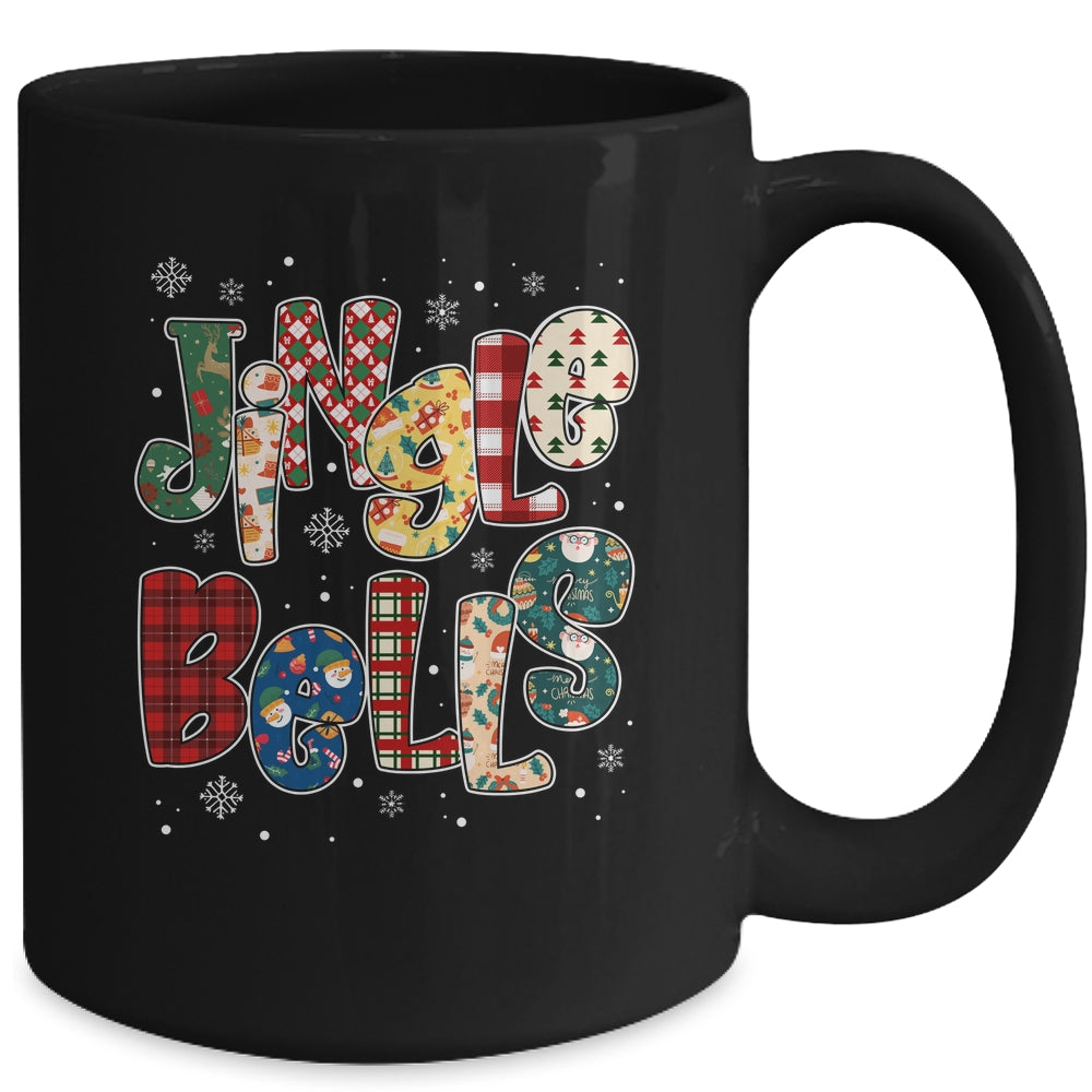 Red Plaid Jingle Bells Christmas Matching Family Men Women Mug | siriusteestore