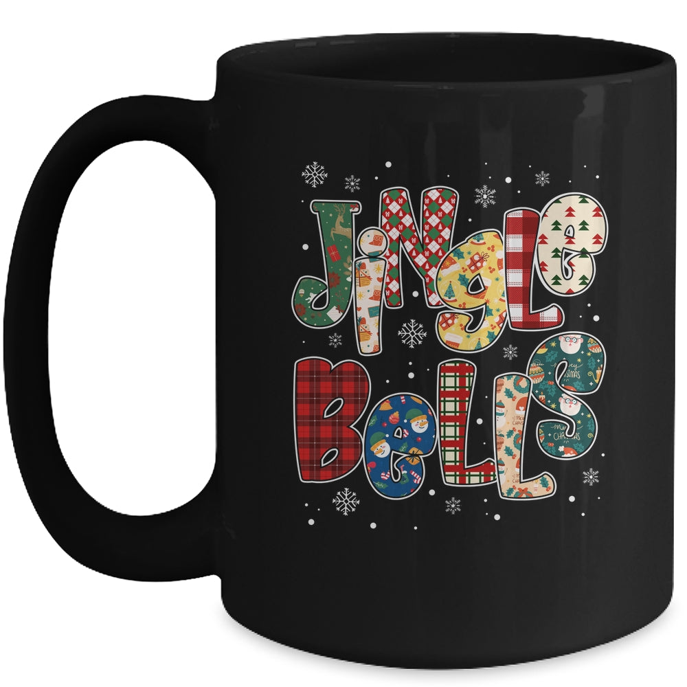 Red Plaid Jingle Bells Christmas Matching Family Men Women Mug | siriusteestore