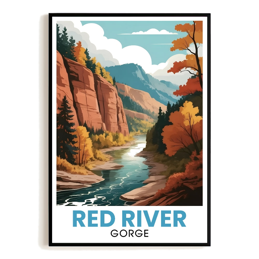 Red River Gorge Vintage Travel Poster Nature Lover Wall Art Landscape Picture Prints Suitable For Home Room Living Room Office Bedroom Aesthetic Decor Unframed | siriusteestore