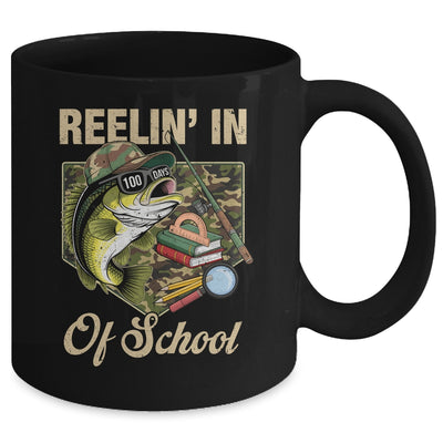 Reelin' In 100 Days Of School Bass Fishing Funny Teacher Boy Mug | siriusteestore