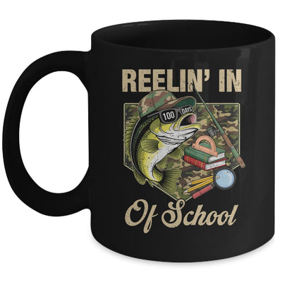 Reelin' In 100 Days Of School Bass Fishing Funny Teacher Boy Mug | siriusteestore
