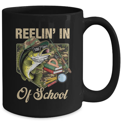 Reelin' In 100 Days Of School Bass Fishing Funny Teacher Boy Mug | siriusteestore