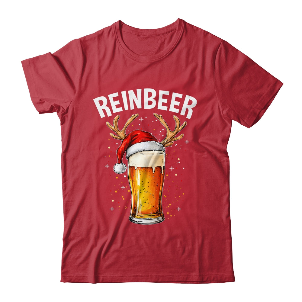 Reinbeer Winedeer Santa Hat Reindeer Couple Xmas Matching Shirt & Sweatshirt | siriusteestore