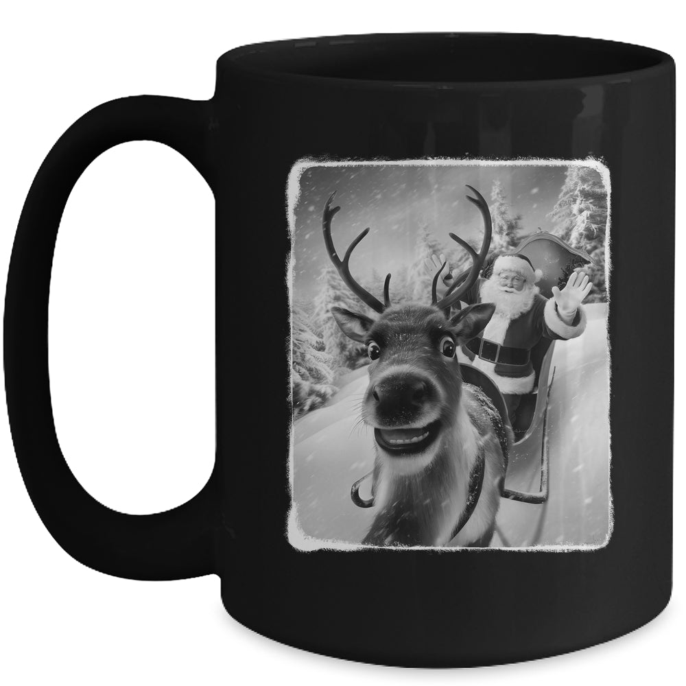 Reindeer Selfie Funny Christmas Santa Claus Xmas Mug | siriusteestore