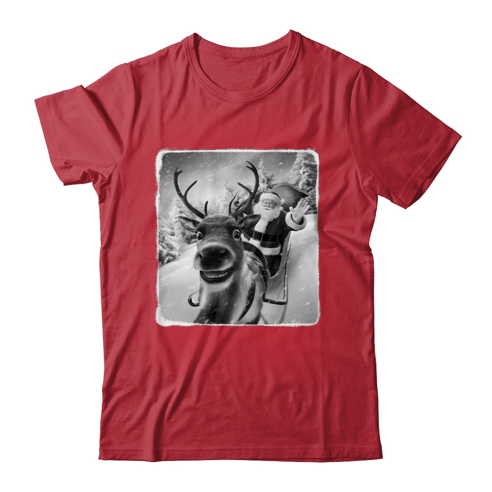 Reindeer Selfie Funny Christmas Santa Claus Xmas Shirt & Sweatshirt | siriusteestore