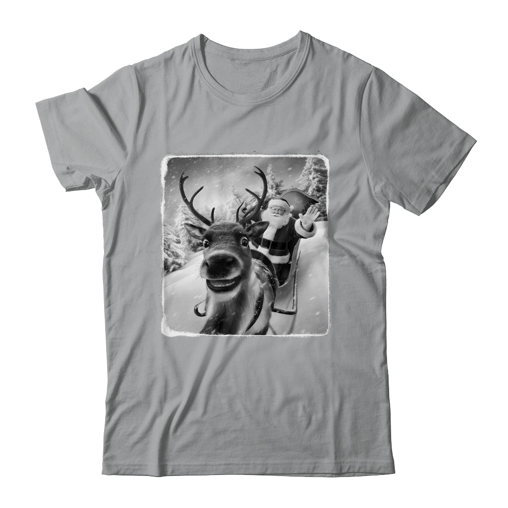 Reindeer Selfie Funny Christmas Santa Claus Xmas Shirt & Sweatshirt | siriusteestore