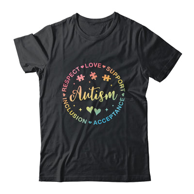 Respect Love Support Autism Awareness Month Women Men Kids Shirt & Tank Top | siriusteestore