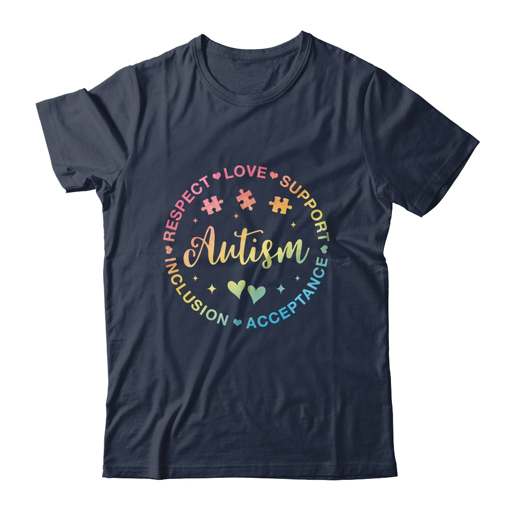 Respect Love Support Autism Awareness Month Women Men Kids Shirt & Tank Top | siriusteestore