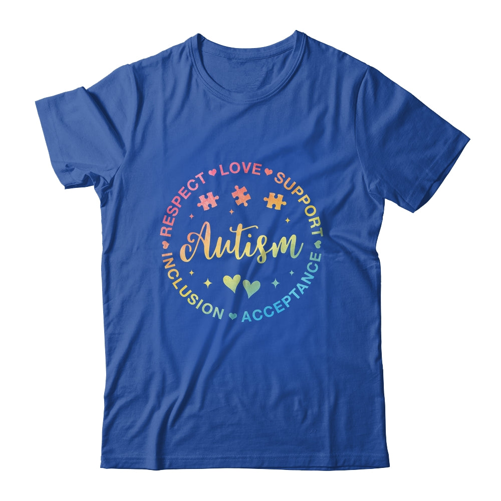 Respect Love Support Autism Awareness Month Women Men Kids Shirt & Tank Top | siriusteestore