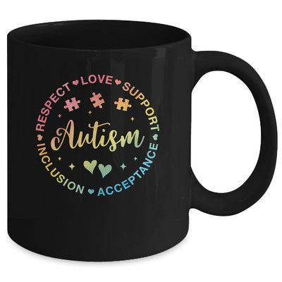 Respect Love Support Autism Awareness Month Women Men Kids Mug | siriusteestore