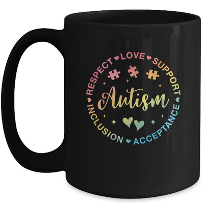 Respect Love Support Autism Awareness Month Women Men Kids Mug | siriusteestore