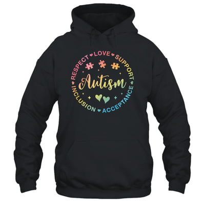 Respect Love Support Autism Awareness Month Women Men Kids Shirt & Tank Top | siriusteestore
