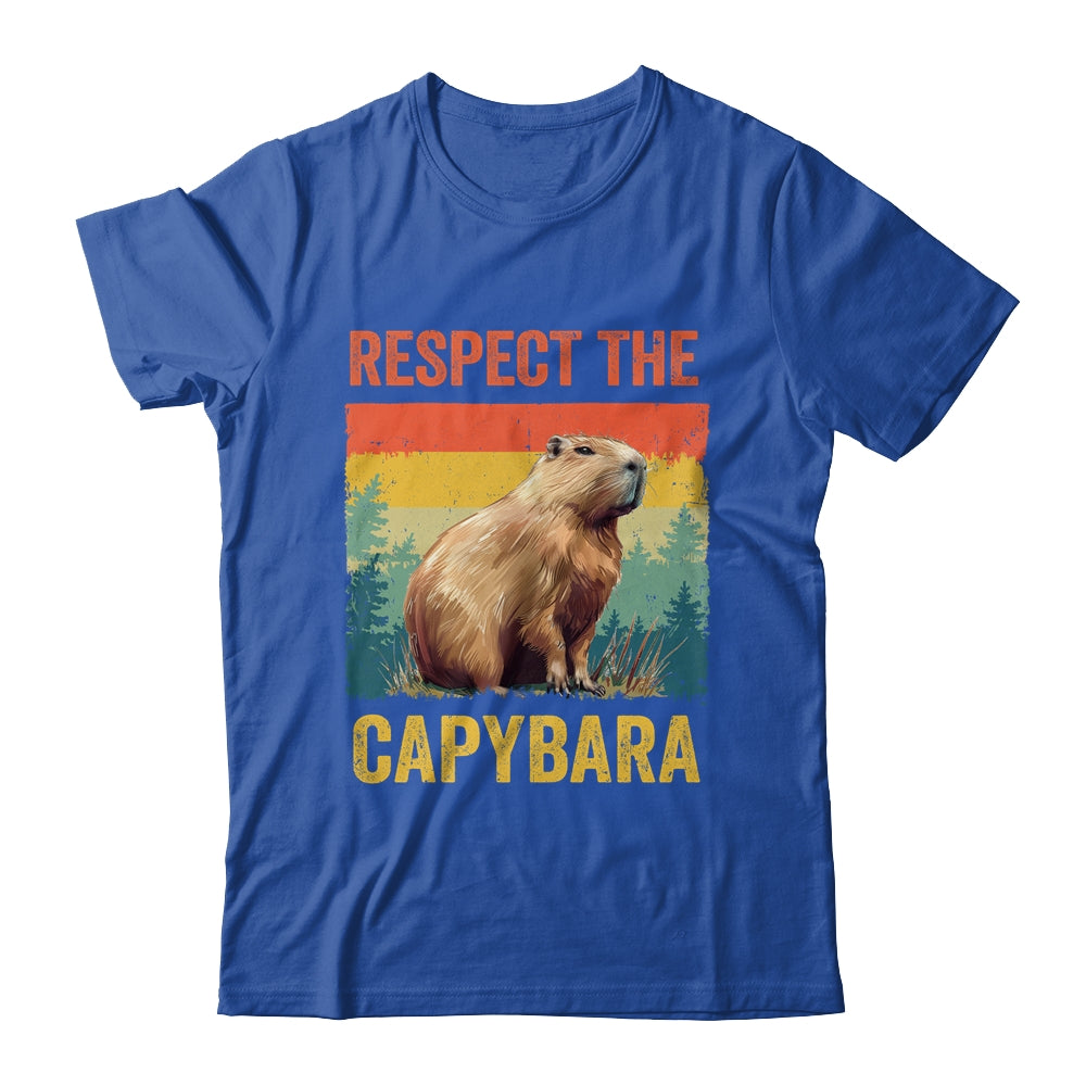 Respect The Capybara Art For Men Women Kids Rodent Animal Shirt & Tank Top | siriusteestore