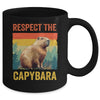 Respect The Capybara Art For Men Women Kids Rodent Animal Mug | siriusteestore