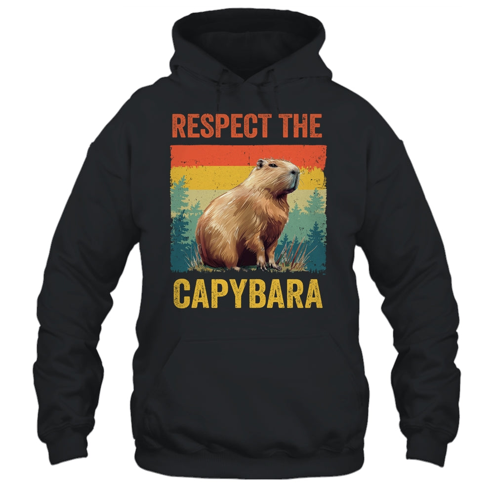 Respect The Capybara Art For Men Women Kids Rodent Animal Shirt & Tank Top | siriusteestore