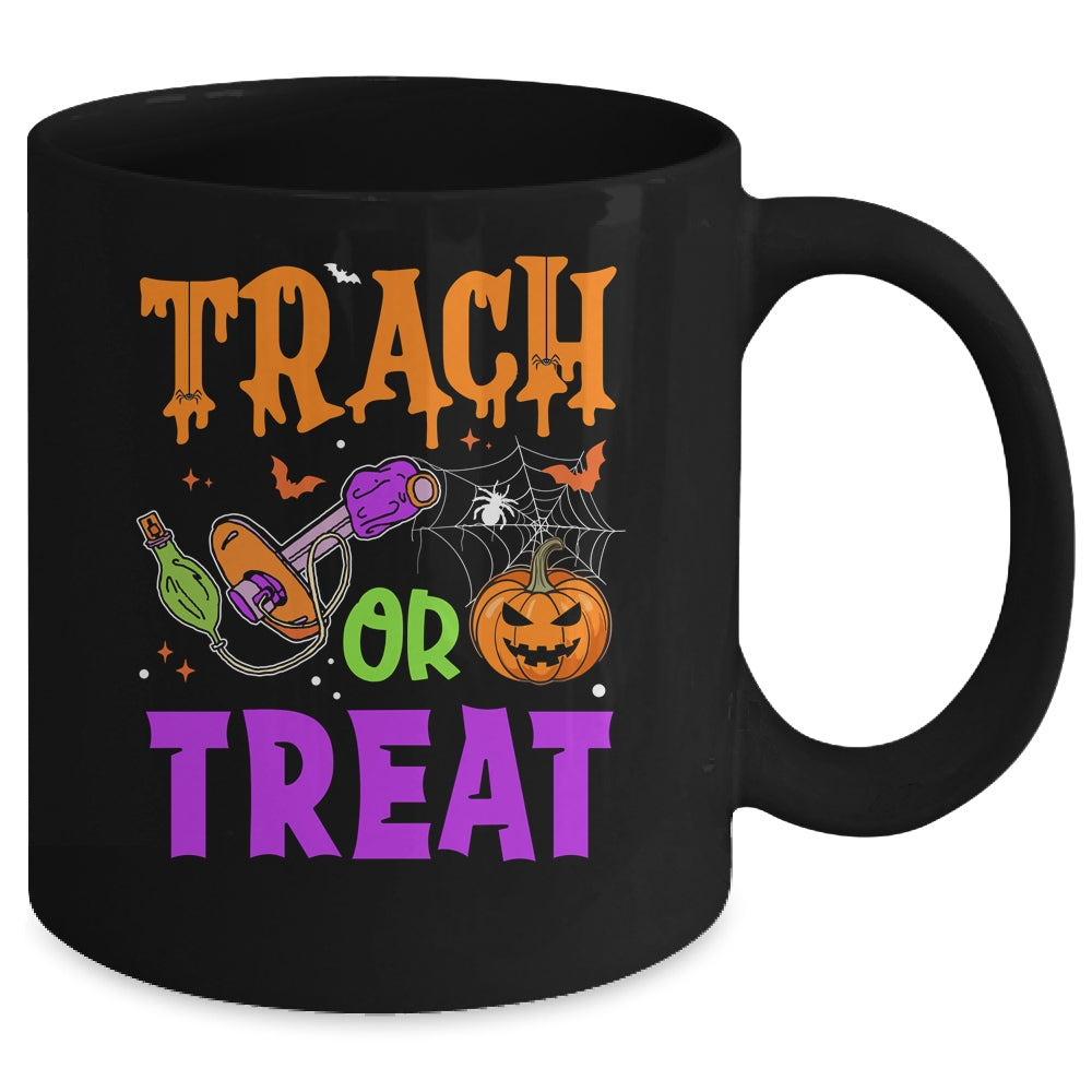 Respiratory Therapist Trach Or Treat ICU RN Halloween Nurse Mug | siriusteestore