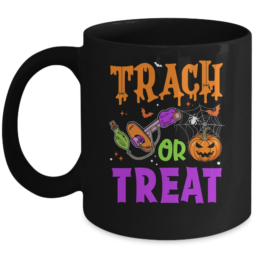 Respiratory Therapist Trach Or Treat ICU RN Halloween Nurse Mug | siriusteestore