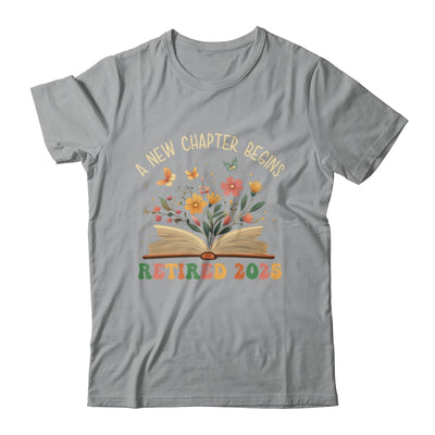 Retired 2025 A New Chapter Begins Retirement Teacher Women Shirt & Tank Top | siriusteestore